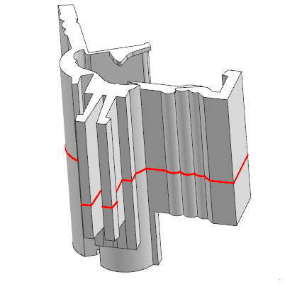 晶體型腔分模線